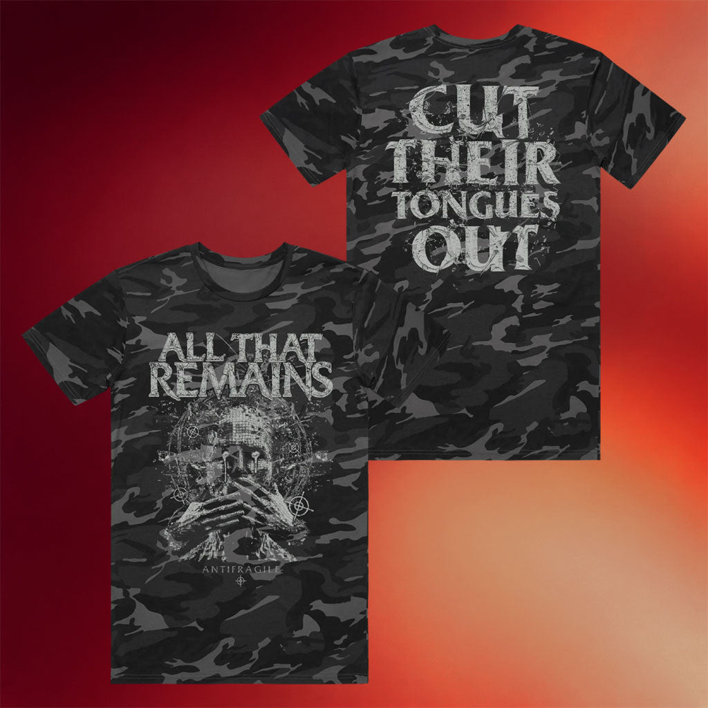 All That Remains Merch 2026 Cut Their Tongue Out Camo T-Shirt Special Gift For Dad - Merchluma