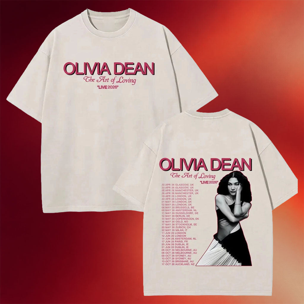 Olivia Dean Shirt Olivia Dean Art Of Loving Tour 2026 T-Shirt Olivia Dean Tour Merch 2026 - Merchluma
