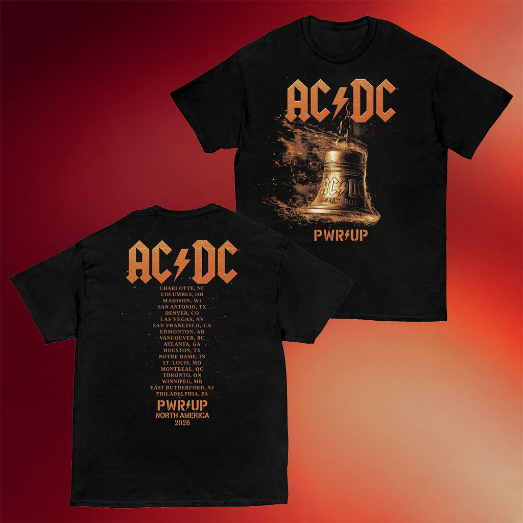 ACDC Merch 2026 Hells Bells Lightning PWR UP Tour T-Shirt Rock Fan Shirt Gift For Dad - Merchluma