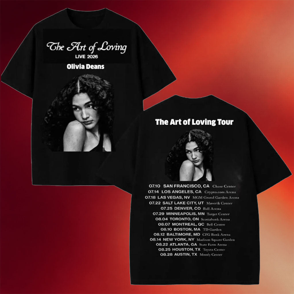 Olivia Dean Shirt 2026 Olivia Dean Art Of Loving Tour T-Shirt Olivia Dean Tour Merch 2026 - Merchluma