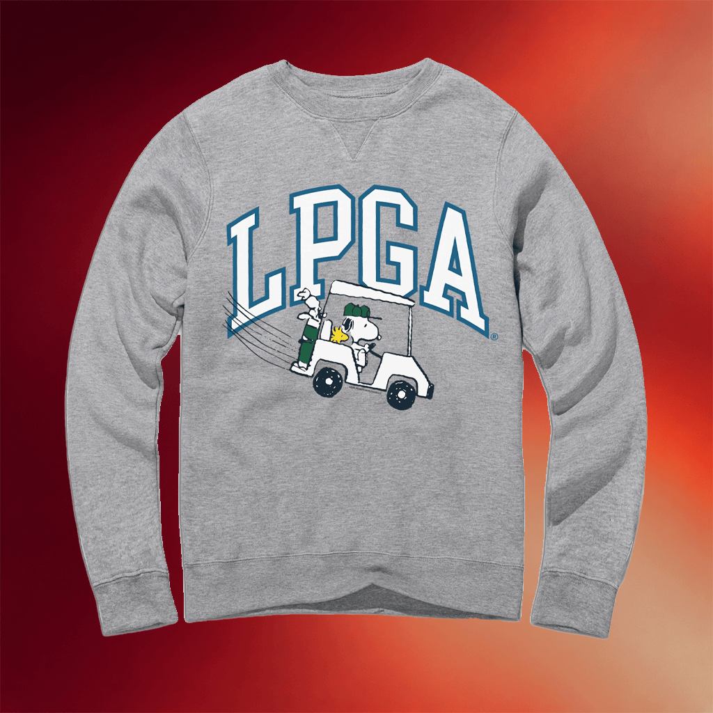 Streaker Sports Merch 2026 Peanuts X LPGA Golf Cart Sweatshirt Gifts For Besties - Merchluma