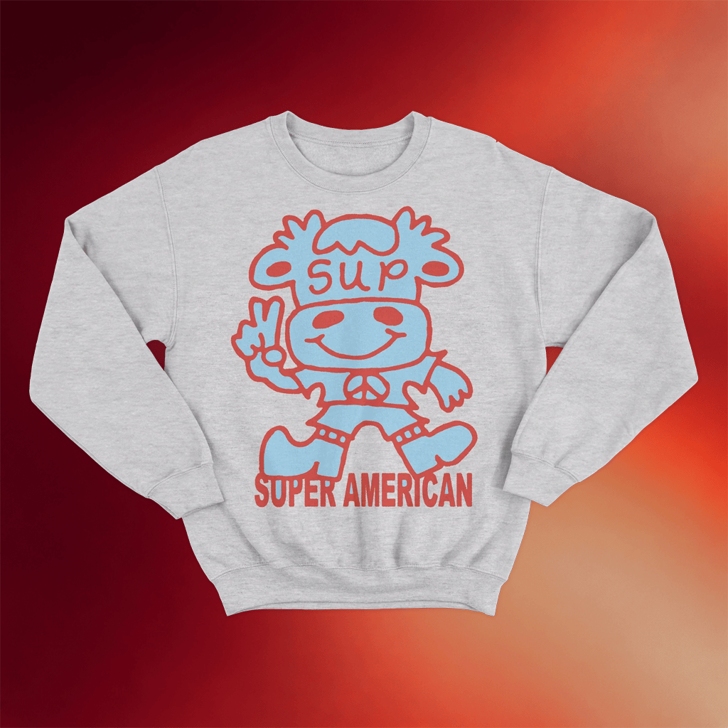 Super American Merch 2026 Hippy Cowboy Crewneck Super American Sweatshirt Gift For BFF - Merchluma