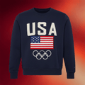 Team USA Olympic Gold 2026 American Flag Sweatshirt USA Hockey Gold Medal Merch - Merchluma