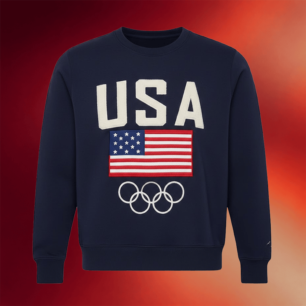 Team USA Olympic Gold 2026 American Flag Sweatshirt USA Hockey Gold Medal Merch - Merchluma