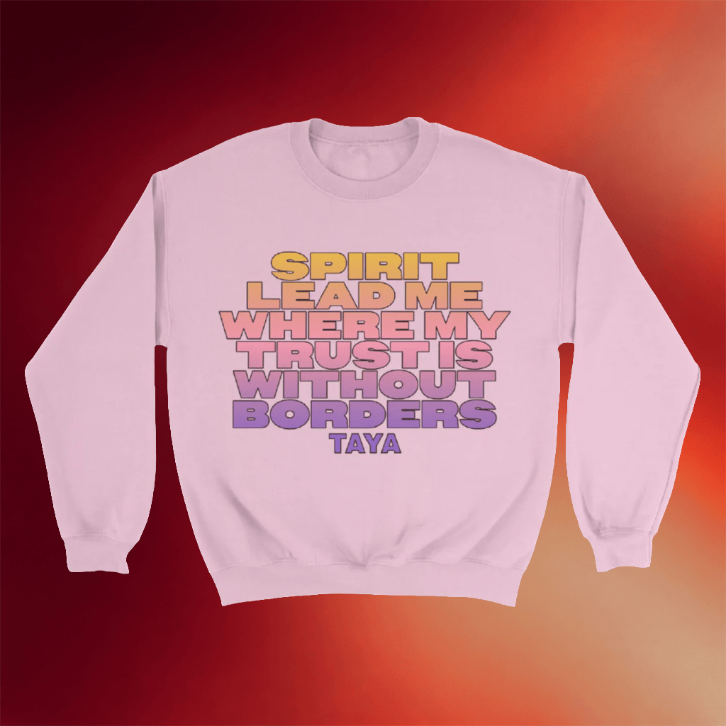 TAYA Merch 2026 Spirit Lead Me Crewneck TAYA Sweatshirt Birthday Ideas For Her - Merchluma