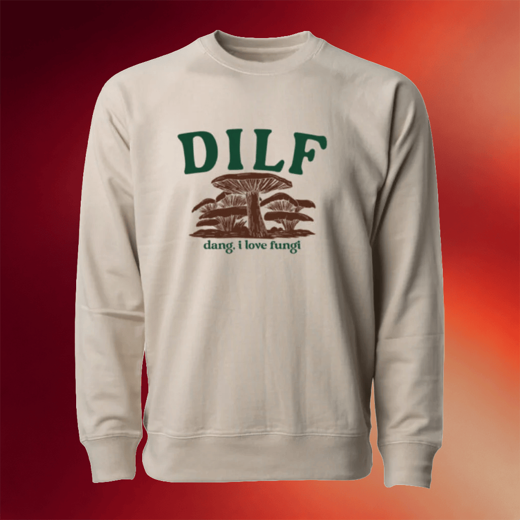 Stocklist Goods Merch 2026 Dang I Love Fungi DILF Sweatshirt Birthday Gift For Friends - Merchluma