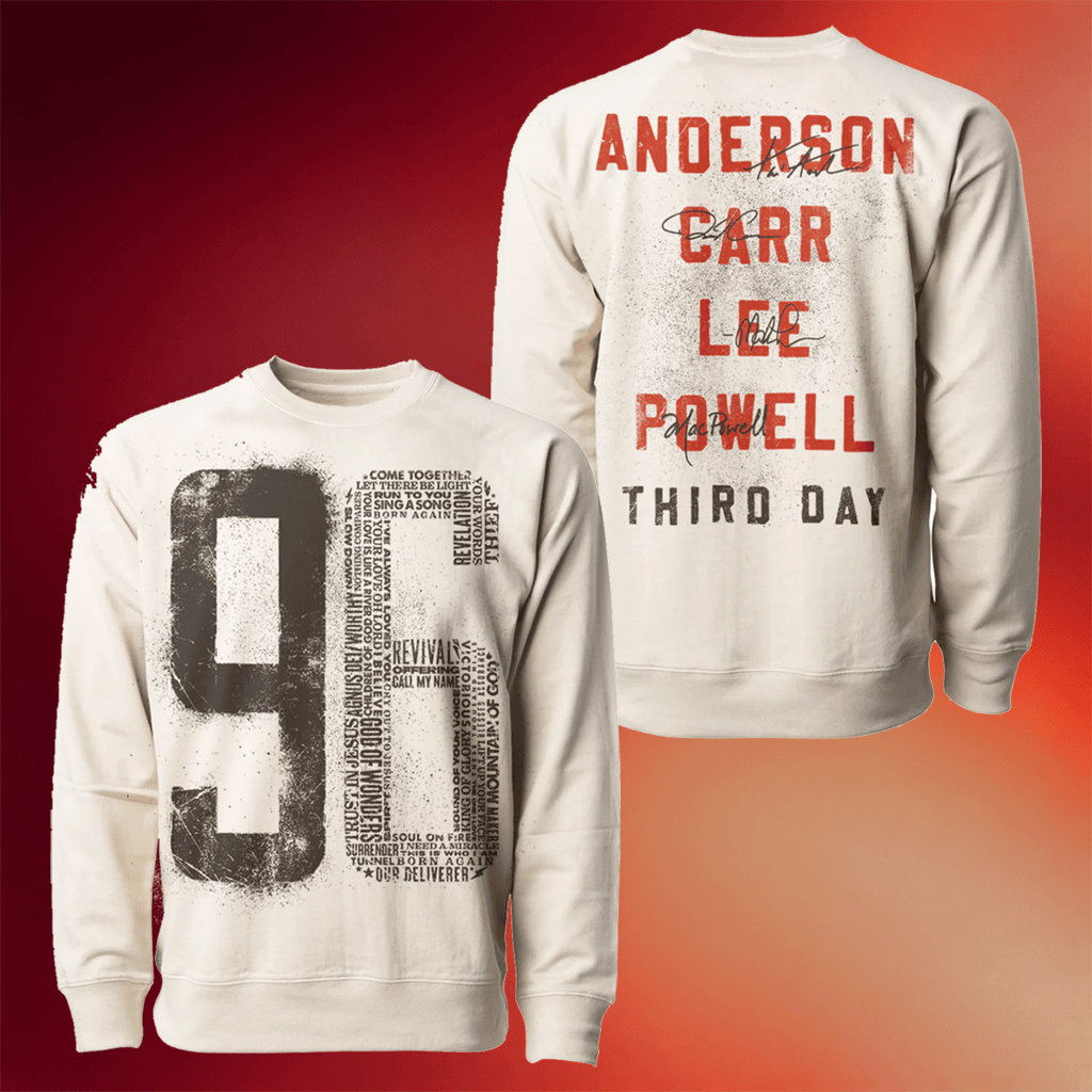 Third Day Merch 2026 96 Songs And Signatures Sweatshirt Anderson Carr Lee Powell Third Day Shirt - Merchluma