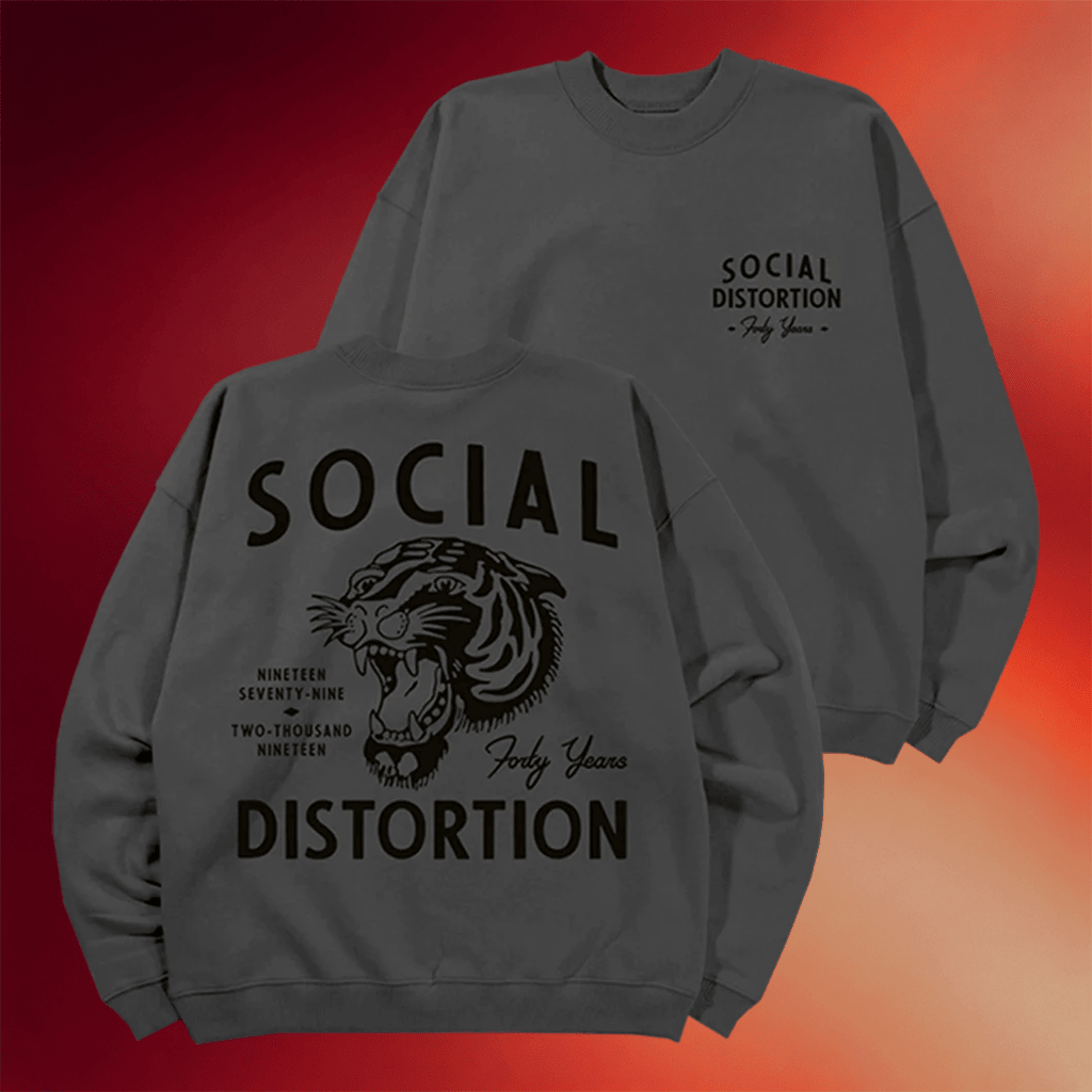 Social Distortion Merch 2026 Tiger Crewneck Social Distortion Sweatshirt Gifts For Band Fans - Merchluma