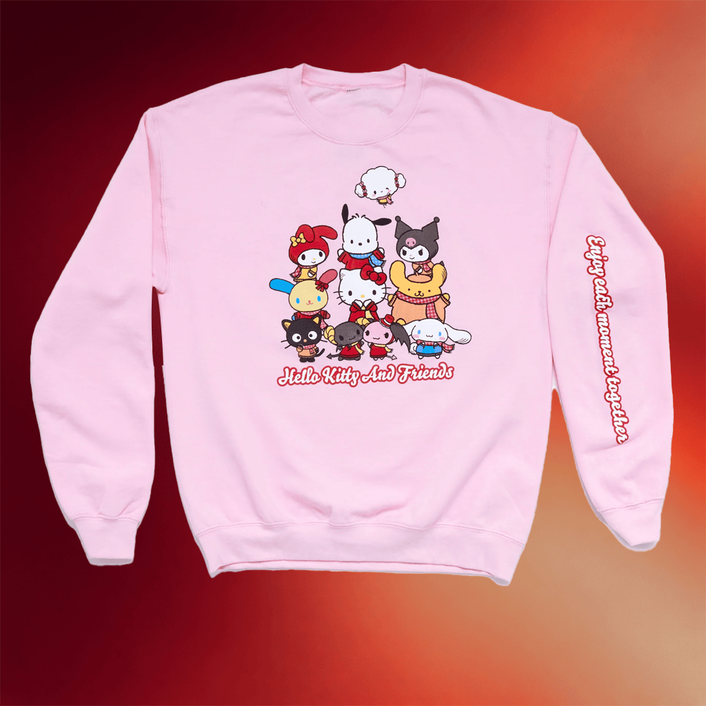 Sanrio Merch Hello Kitty And Friends Cozy Group Sweatshirt Gift Ideas For Friends - Merchluma