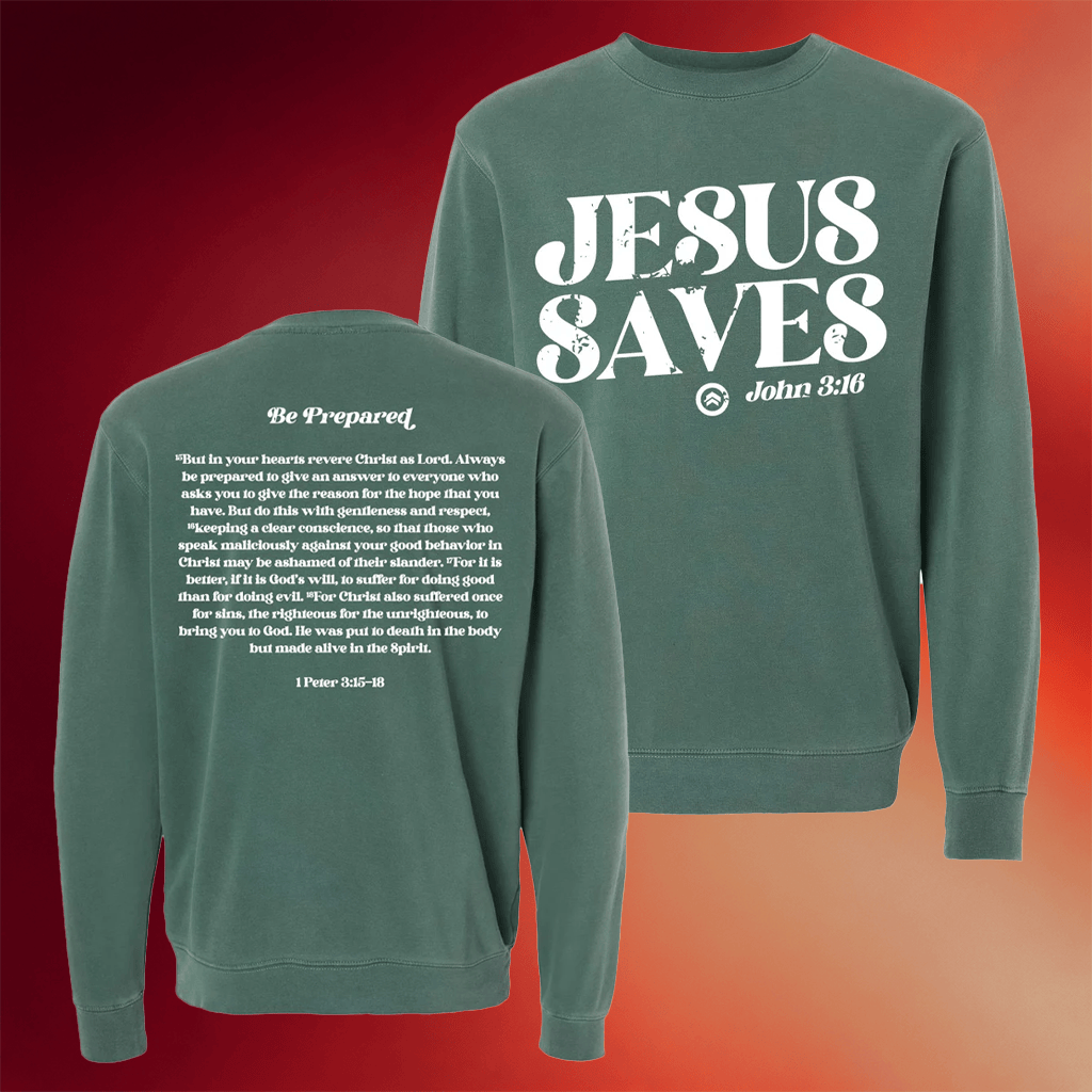 Shop The Ladies Edge Merch Jesus Saves Crewneck Sweatshirt Gift Ideas For Him - Merchluma