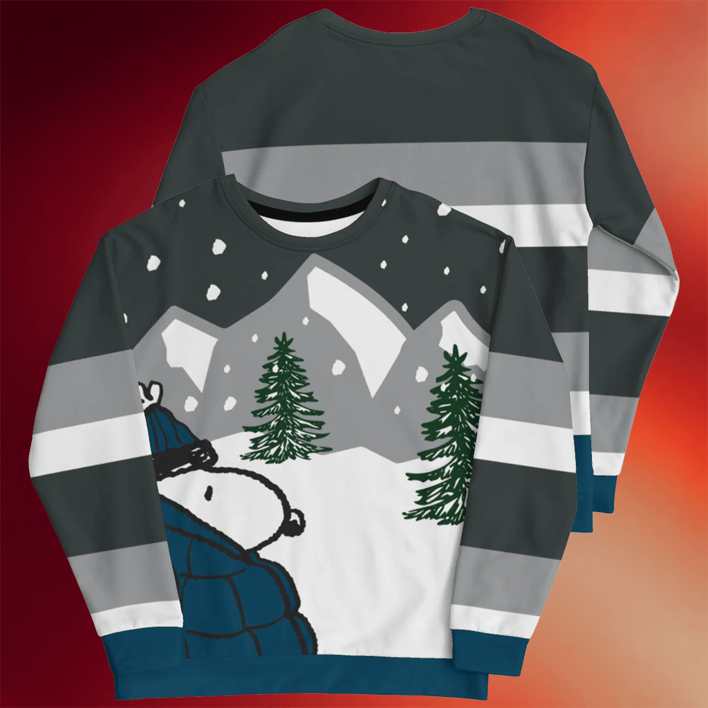 Peanuts Merch Peanuts Snoopy Puffer Sweatshirt Birthday Present For Son - Merchluma