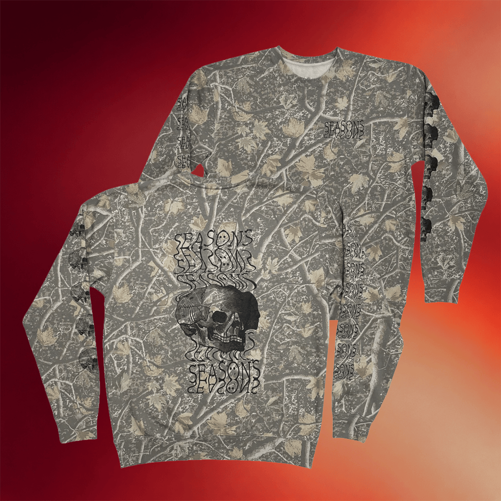 Seasons Skate Merch 2026 Seasons Warped Skull Crewneck Sweatshirt Gifts For Father's Day Ideas - Merchluma