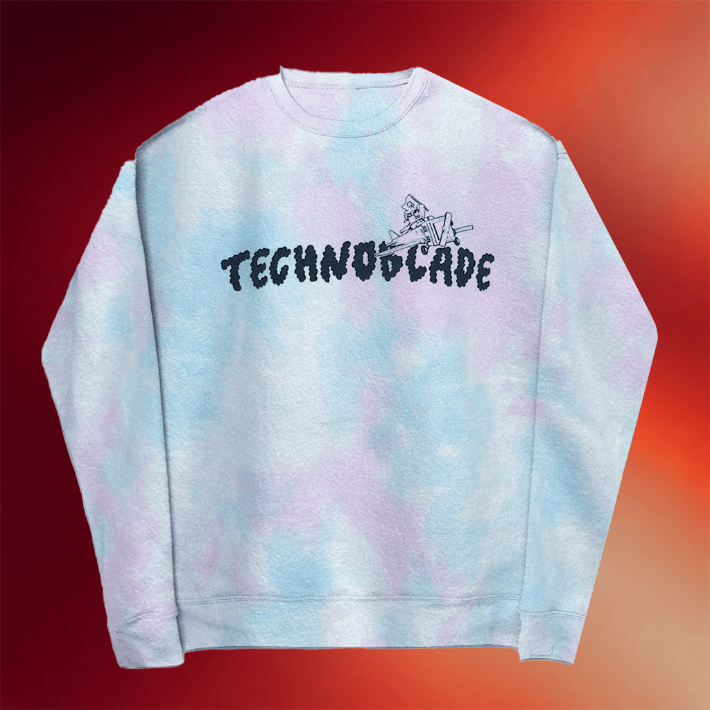 Technoblade Merch Technoplane Tie Dye Crewneck Sweatshirt Gifts For YouTuber Fan - Merchluma