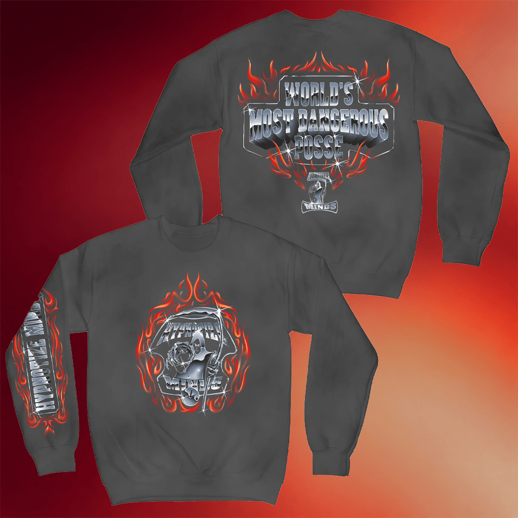 Three 6 Mafia Merch 2026 Ridin On Chrome Crewneck World's Most Dangerous Posse Sweatshirt - Merchluma