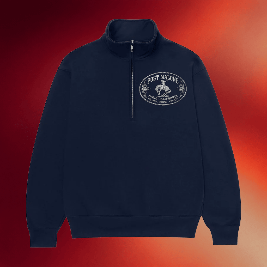 Post Malone Merch 2026 Buckle Quarter Zip Sweatshirt Post Malone Tour Merch Gifts For Fans - Merchluma