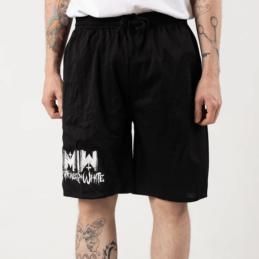 Motionless In White Merch MIW Crosses Shorts Motionless In White Apparel Gifts For Dad - Merchluma