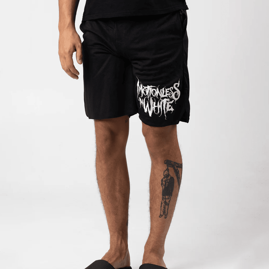 Motionless In White Merch MIW Logo Shorts Motionless In White Apparel Gifts For Him - Merchluma