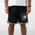 Motionless In White Merch Webs We Weave Striped Shorts Motionless In White Apparel Men's - Merchluma