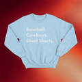 Garett Delano Merch 2026 Baseball Cowboys Short Shorts Crewneck Garett Delano Sweatshirt - Merchluma