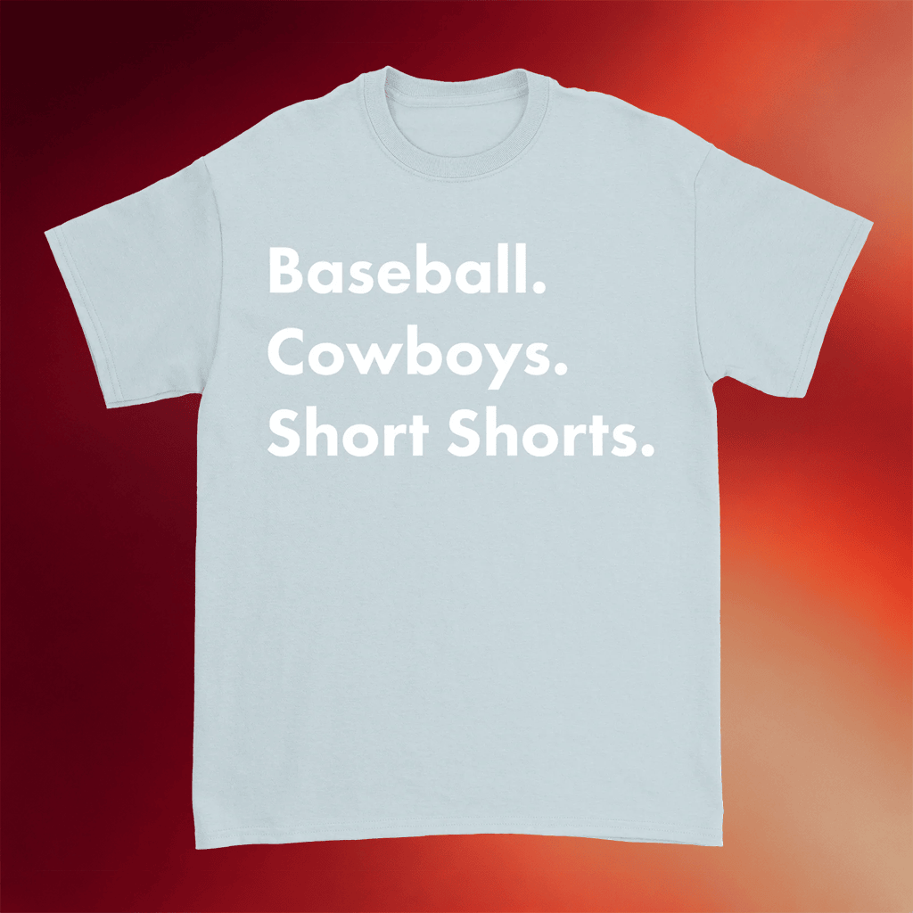 Garett Delano Merch 2026 Baseball Cowboys Short Shorts T-Shirt Best Gifts For Husband - Merchluma
