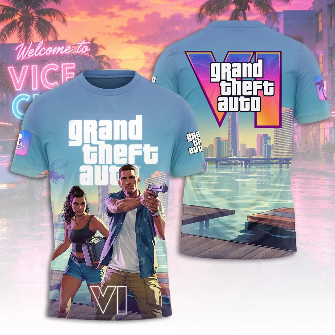 Grand Theft Auto VI Vice City 2026 T-Shirt GTA 6 Merch Special Gifts For Video Game Lover - Merchluma