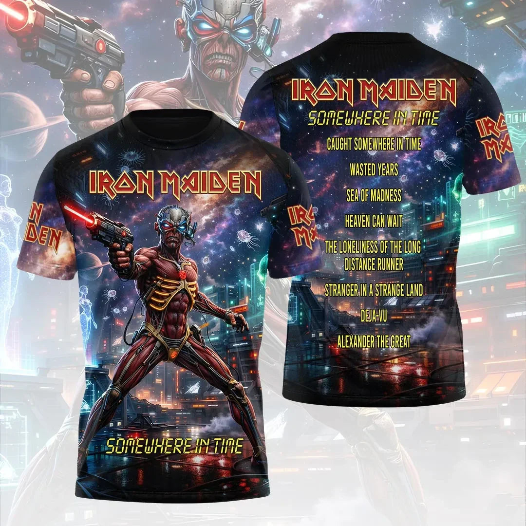 Iron Maiden Merch 2026 Somewhere In Time T-Shirt Best Gifts For Music Lovers - Merchluma