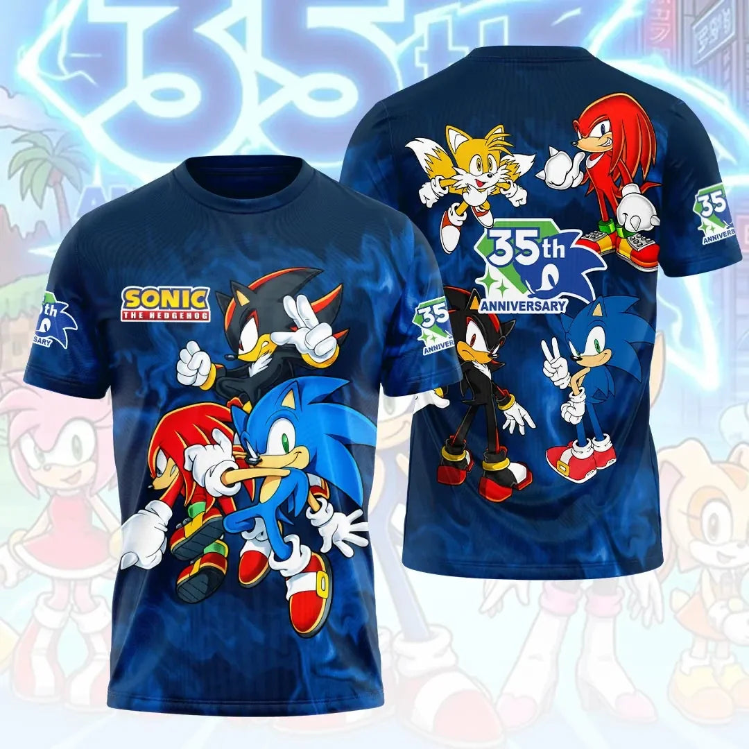 Sonic the Hedgehog 35th Anniversary Merch 2026 Sonic the Hedgehog Shirt Gift For Son - Merchluma