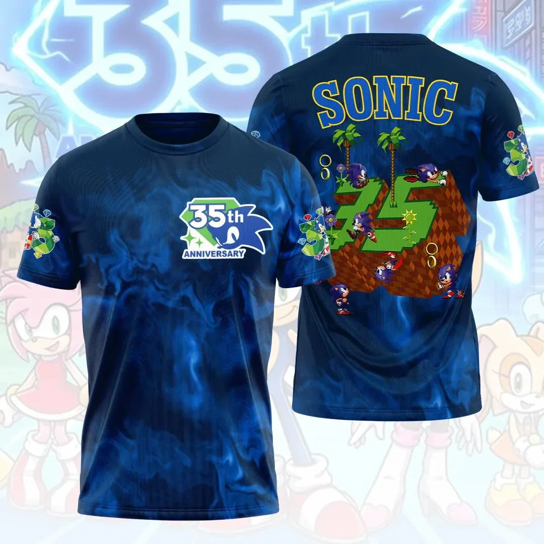 Sonic the Hedgehog 35th Anniversary Merch 2026 Sonic T-Shirt Special Gift For Brothers - Merchluma