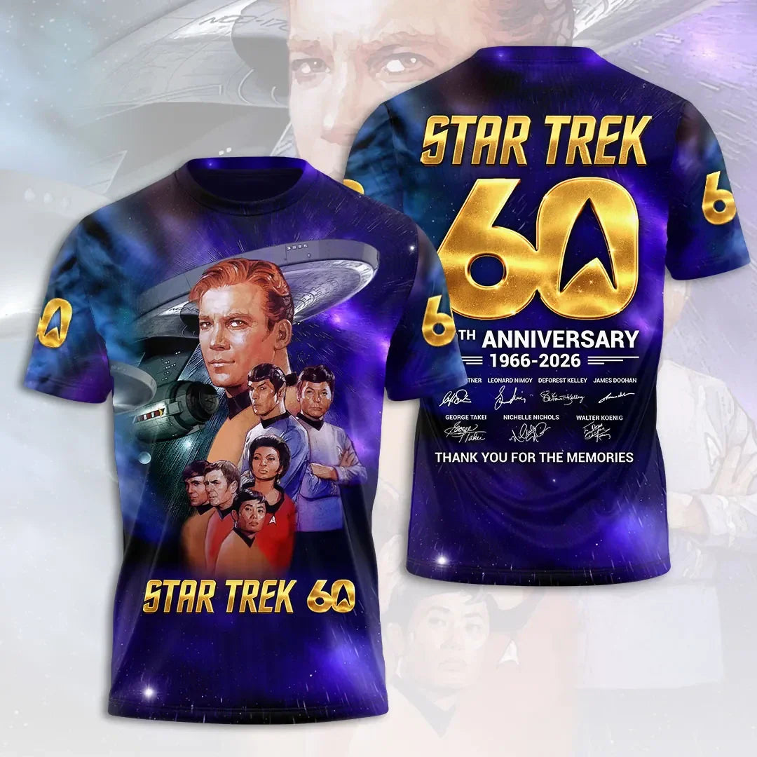 Star Trek 60th Anniversary T-Shirt 2026 Star Trek Merch Best Gift For Sci Fi Movie Lovers - Merchluma