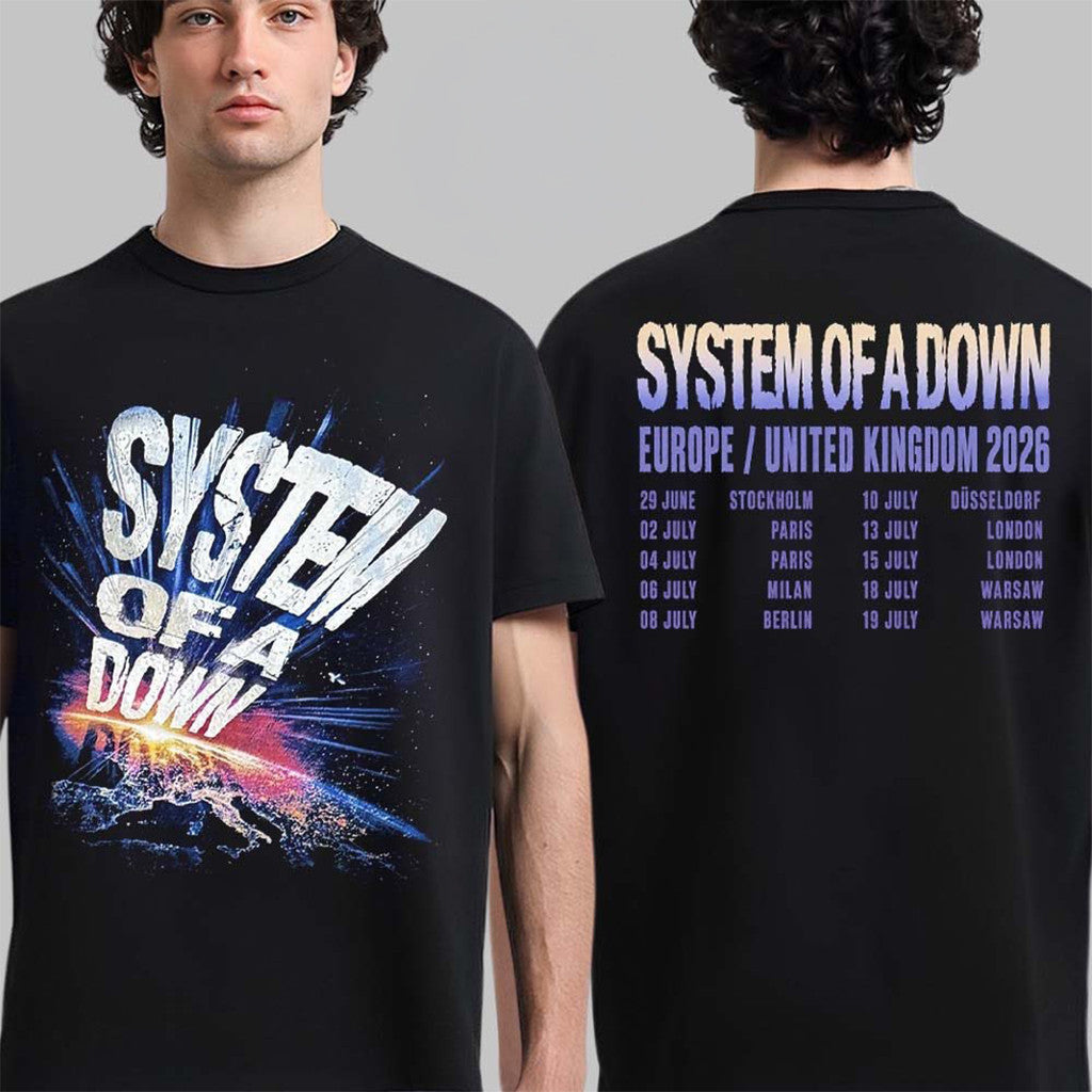 System Of A Down EU And UK Tour 2026 T-Shirt SOAD Merch Unique Gift For Music Lovers - Merchluma