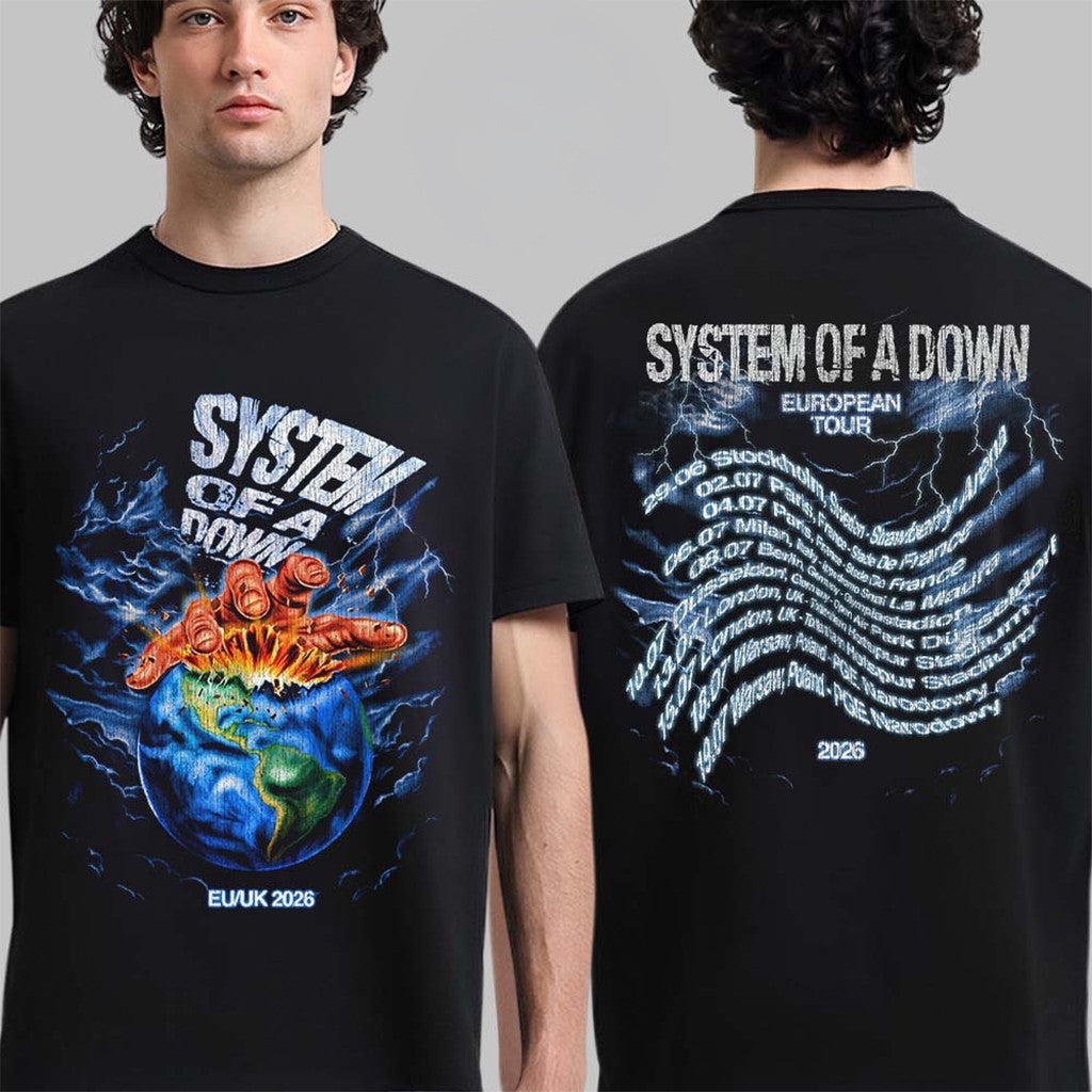 System Of A Down EU And UK Tour 2026 T-Shirt SOAD Tour Merch Best Gift For Music Lovers - Merchluma