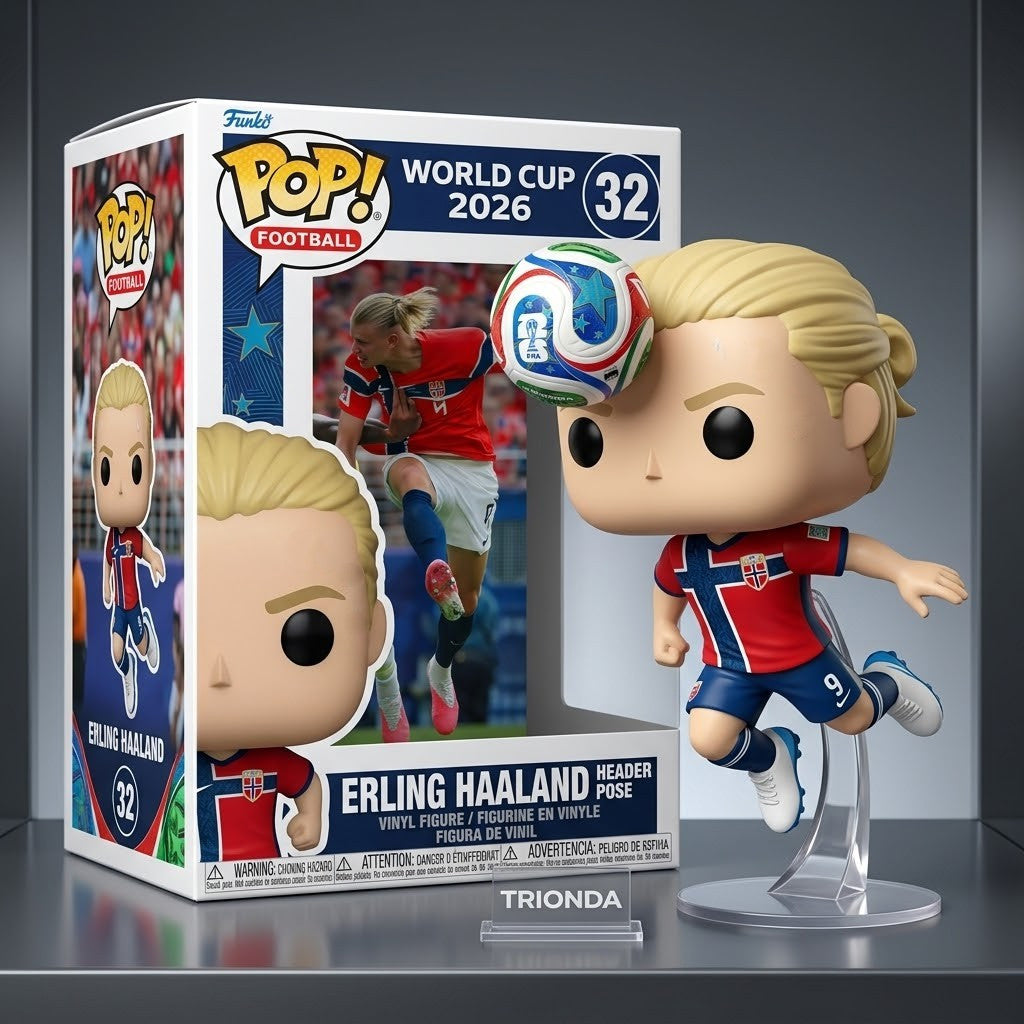 Erling Haaland Header Pose Funko Pop Norway World Cup 2026 Merch Gift For Football Fans - Merchluma