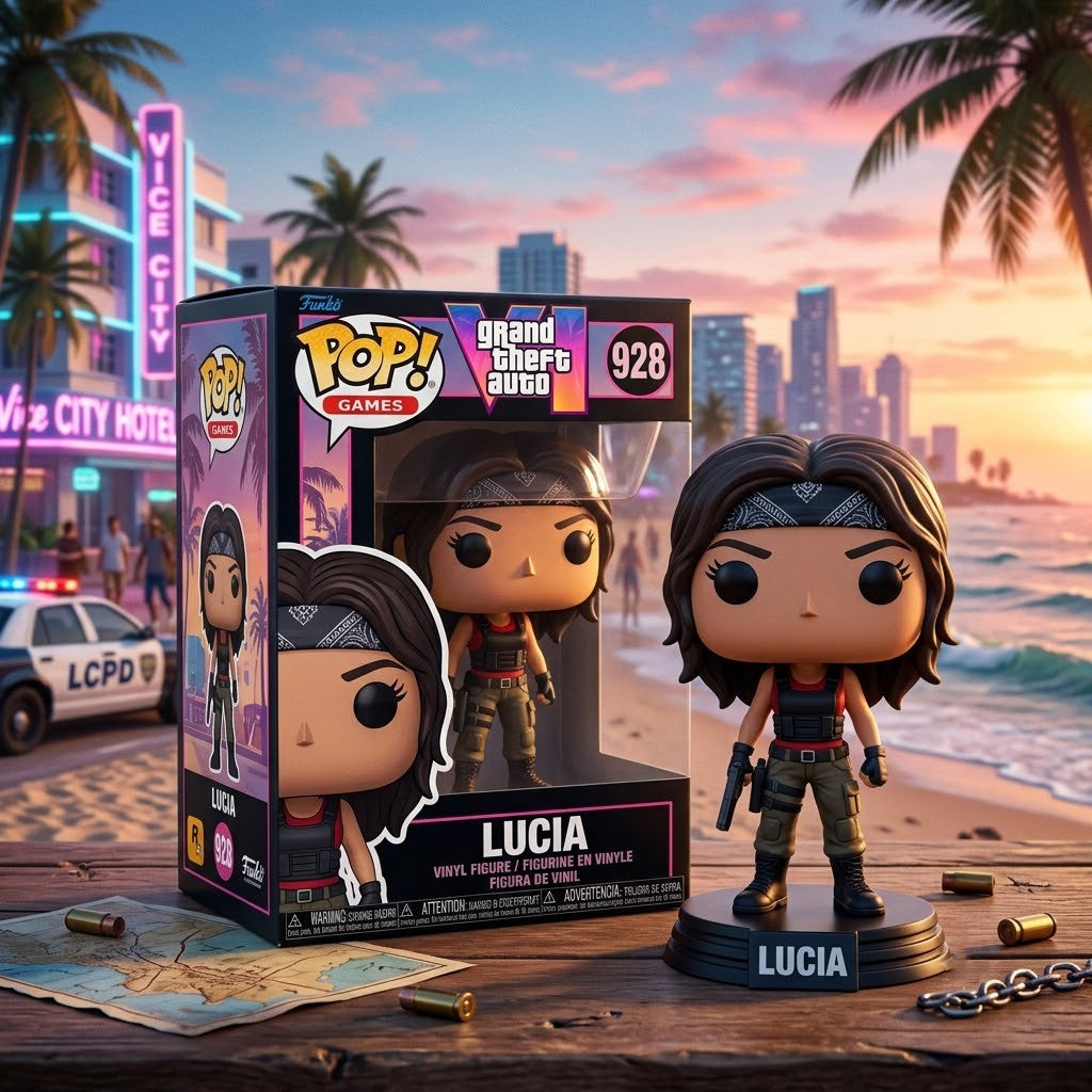 Grand Theft Auto VI Lucia Collector Funko Pop 2026 GTA 6 Merch Gamer Gift For Sisters - Merchluma