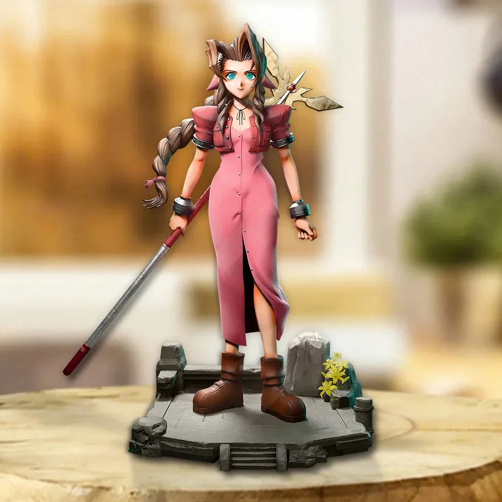Final Fantasy VII X Aerith Gainsborough 30th Anniversary Acrylic Plaque Gamer Merch Her Gifts - Merchluma