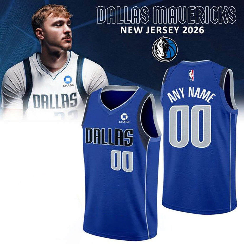 Personalized Dallas Mavericks 2026 New Blue Basketball Jersey Mavericks Merch Fan Gifts - Merchluma