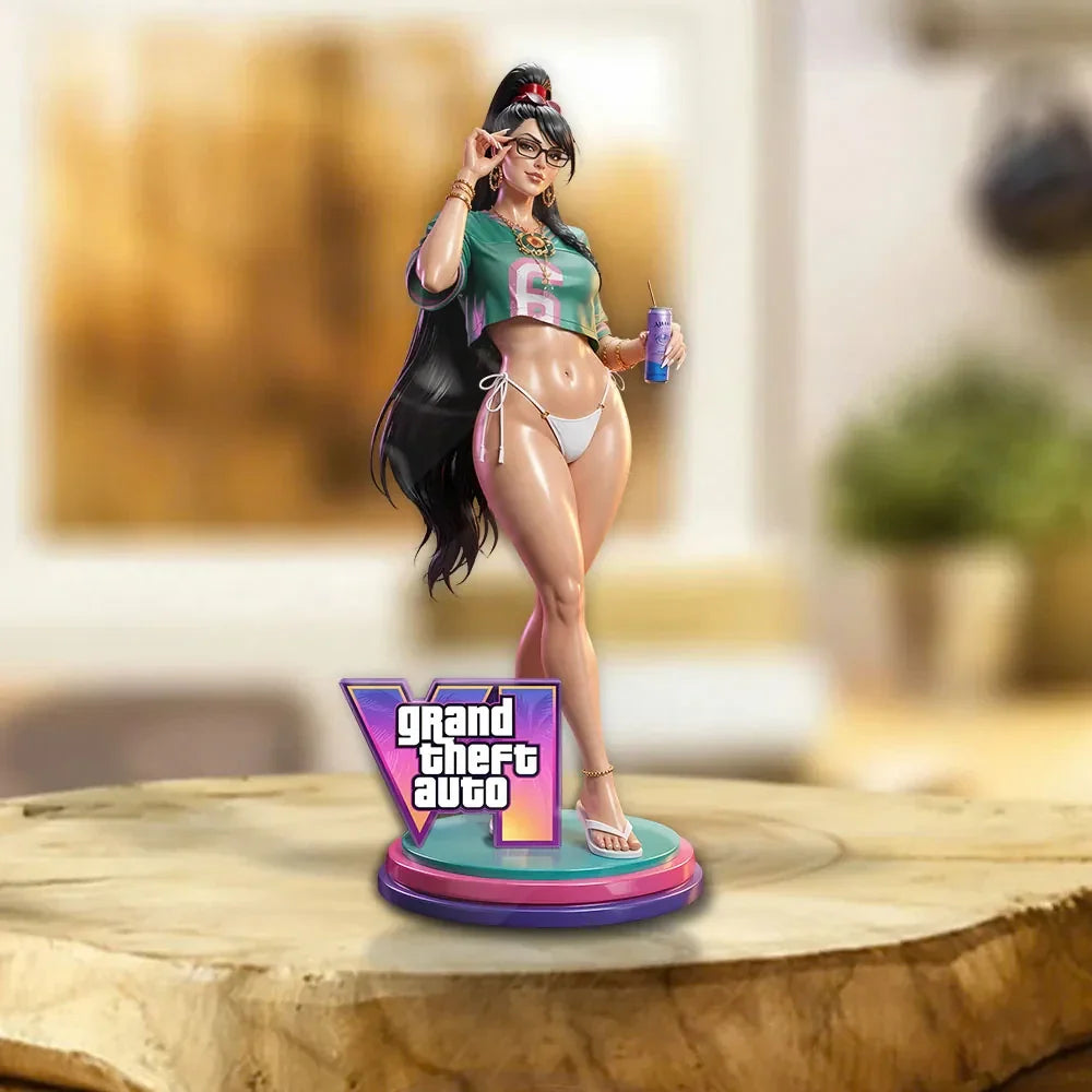 Grand Theft Auto VI Character Acrylic Plaque 2026 GTA 6 Merch Display Decor For Gamers - Merchluma