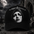 Gothic Crying Virgin Mary Hat Black Christian Cap Gifts For Mary Lovers - Merchluma