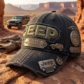 Jeep 85 Years For Adventure Distressed Hat Legendary Off-Road Baseball Cap Jeep Merch Dad Gifts - Merchluma
