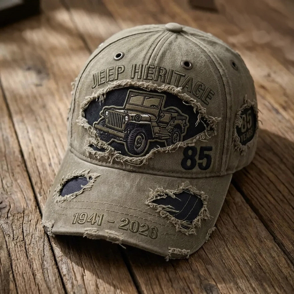Jeep Heritage 1941 2026 Vintage Distressed hat Jeep Merch Gift For Off-Road Lovers - Merchluma