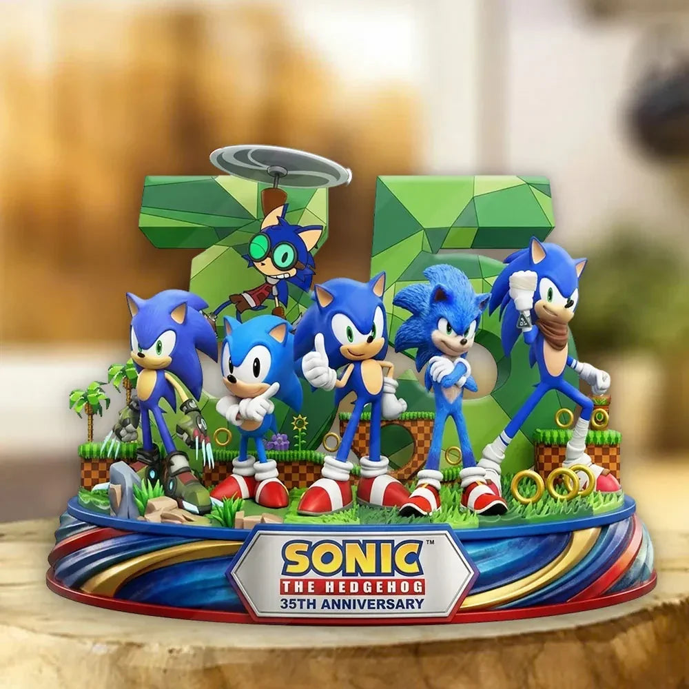 Sonic The Hedgehog 35th Anniversary Acrylic Plaque 2026 Sonic The Hedgehog Merch Decor Ideas - Merchluma