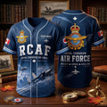 Personalized Royal Canadian Air Force Navy Blue Baseball Jersey 2026 Best Gift For Veteran - Merchluma