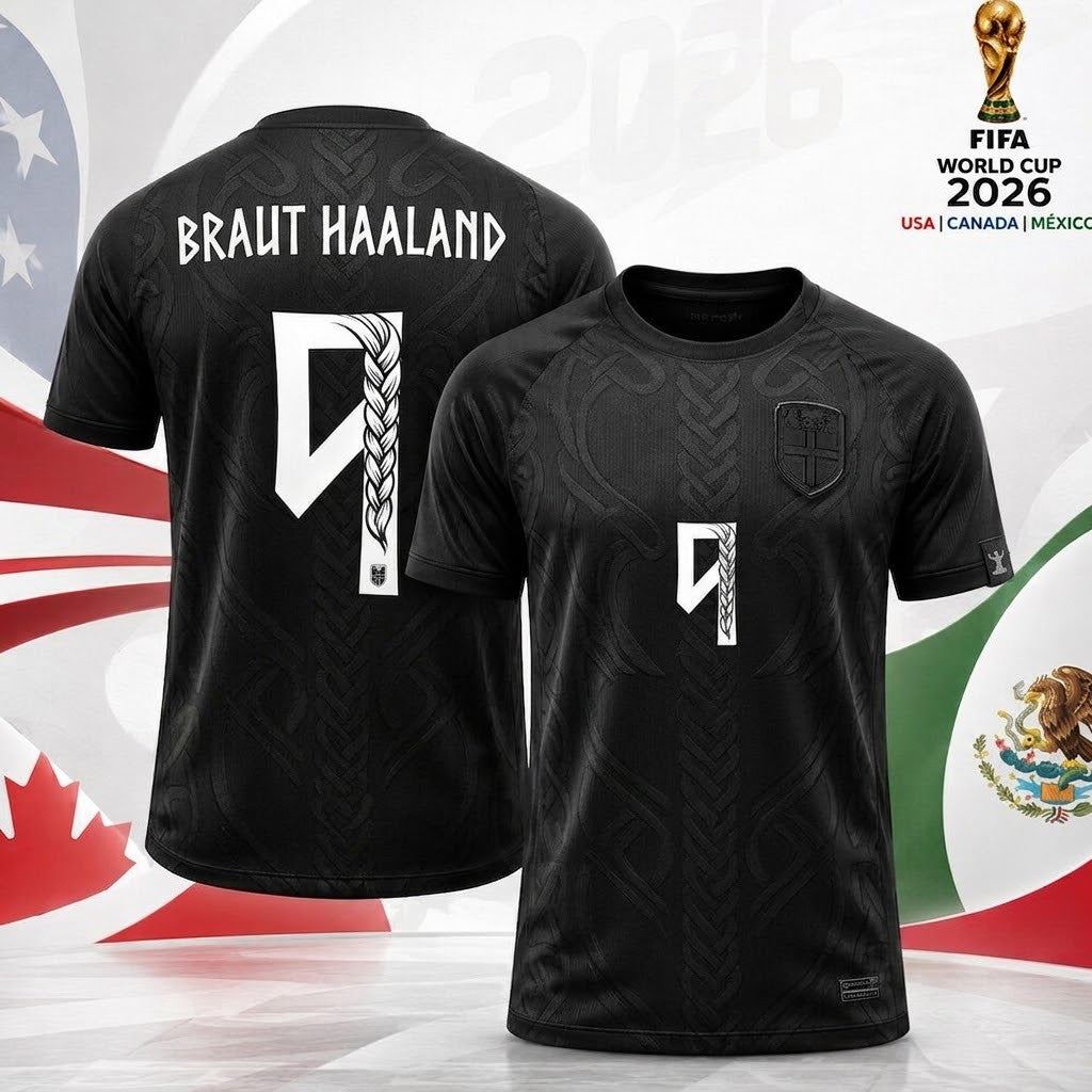 Erling Braut Haaland Jersey Shirt #9 Norway FIFA World Cup 2026 Merch Football Fan Gift Ideas - Merchluma