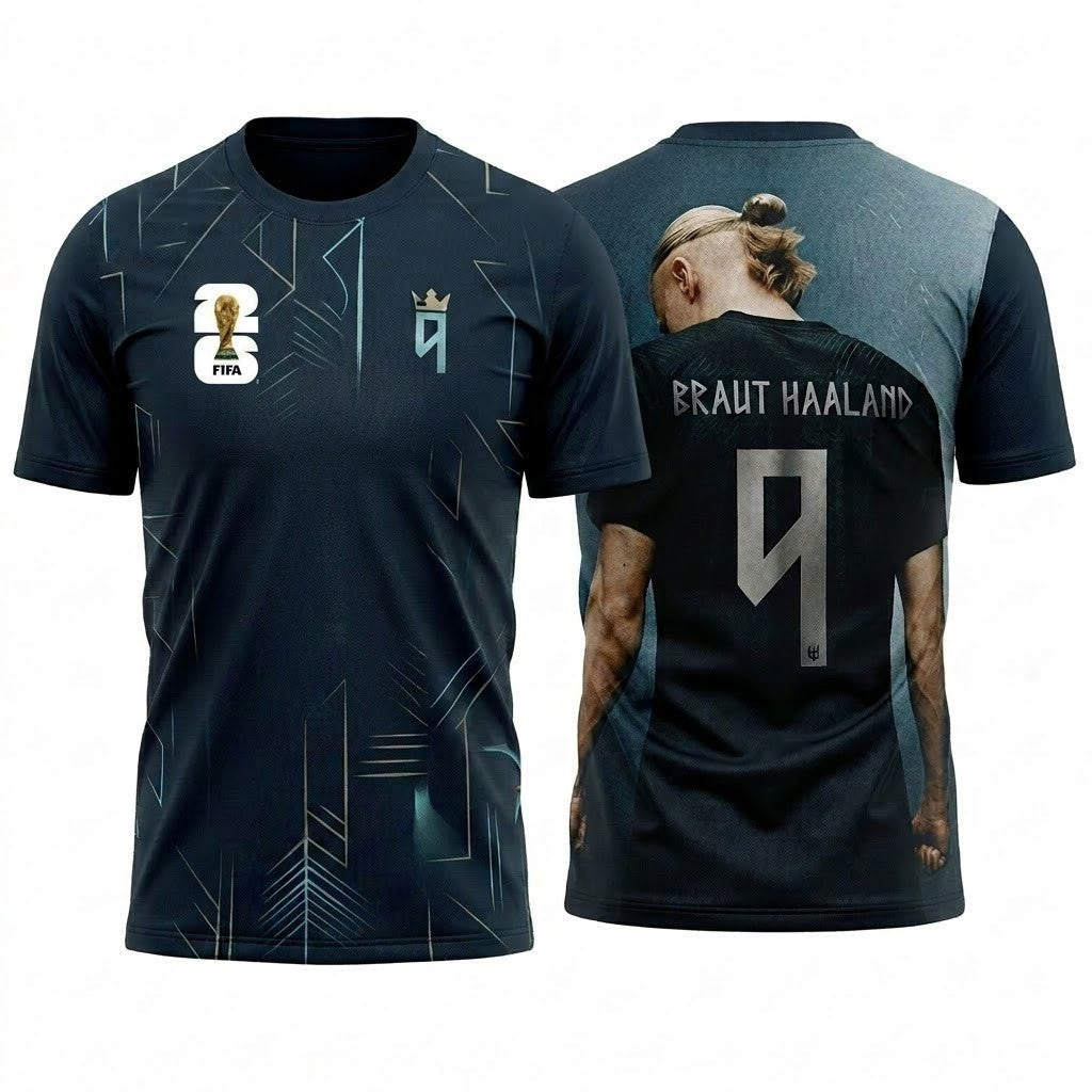 Erling Haaland Jersey Shirt #9 Norway FIFA World Cup 2026 Merch Gift For Football Fans - Merchluma