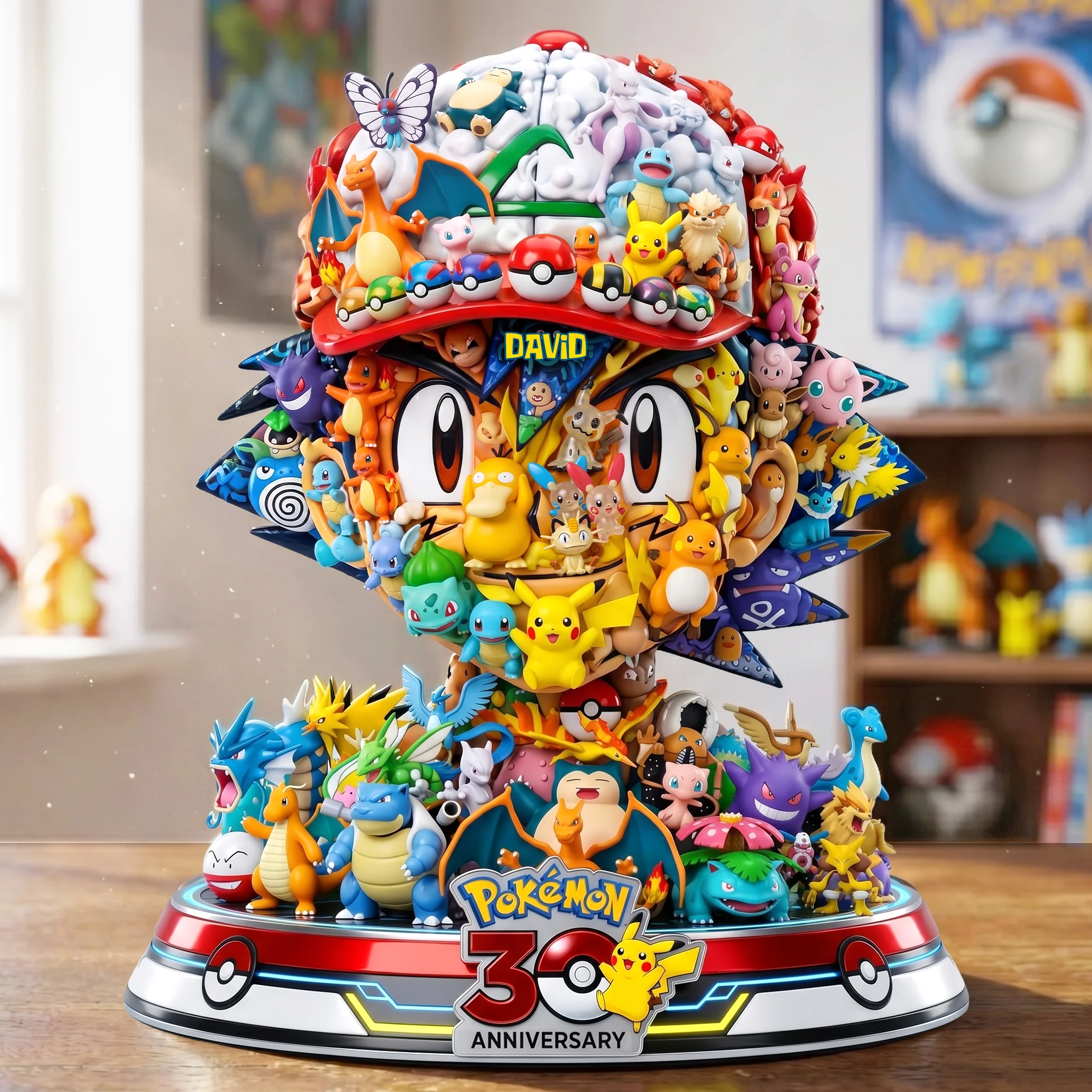 Personalized Pokemon 30th Anniversary Merch 2026 Lovely Creatures Acrylic Plaque Gifts Ideas - Merchluma