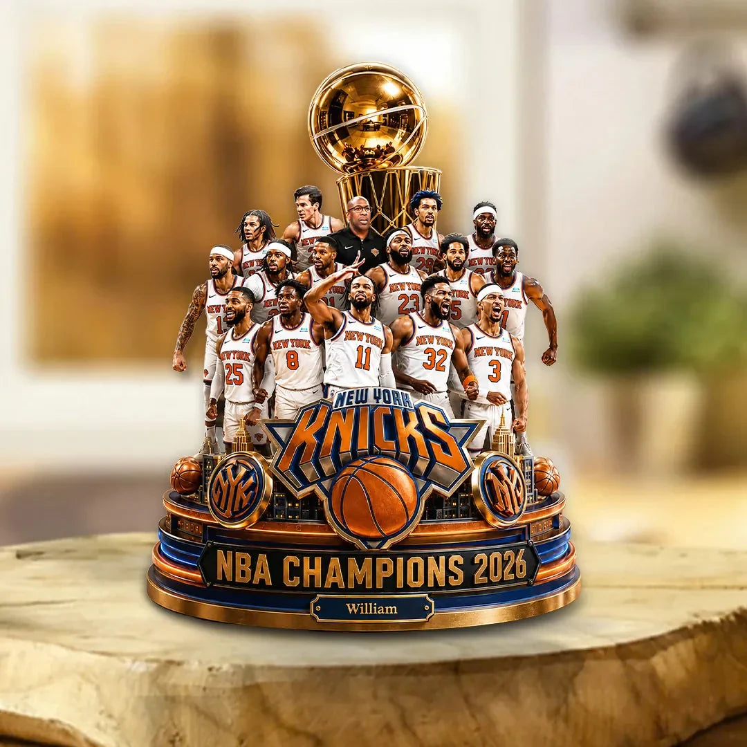 Personalized New York Knicks Finals Champions 2026 Acrylic Plaque NY Basketball Merch Fan Gifts - Merchluma