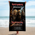 Iron Maiden X Megadeth Tour Merch 2026 Run For Your Lives World Tour Beach Towel Gift For Fans - Merchluma