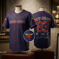 Bon Jovi Forever Tour 2026 Pinstripe Baseball Jersey Bon Jovi Merch Gift For Rock Lovers - Merchluma
