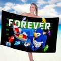 Sonic The Hedgehog 35th Anniversary Merch 2026 Sonic Forever Fast Beach Towel Summer Gifts - Merchluma