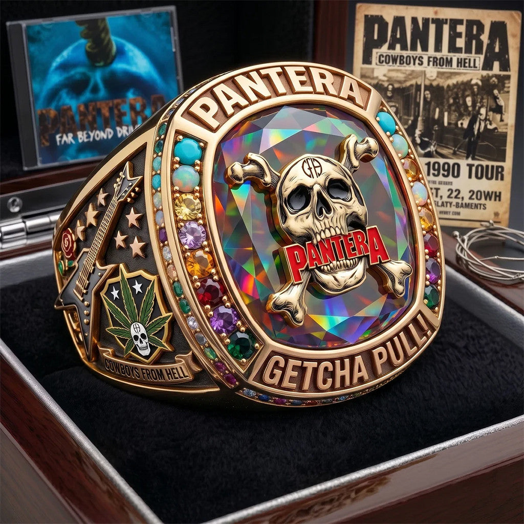 Pantera Cowboys From Hell Skull Getcha Pull Ring Pantera Merch 2026 Gift For Band Fans - Merchluma