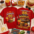 McDonald's 86 Years 1940 2026 T-Shirt Fast Food Lover Shirt Gift For Husband - Merchluma